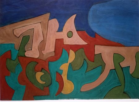 TOMSHINSKY STANLEY New York (New York) 1935 Senza titolo 1970 Olio su carta...