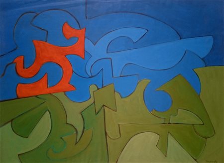 TOMSHINSKY STANLEY New York (New York) 1935 Senza titolo 1970 Olio su carta...