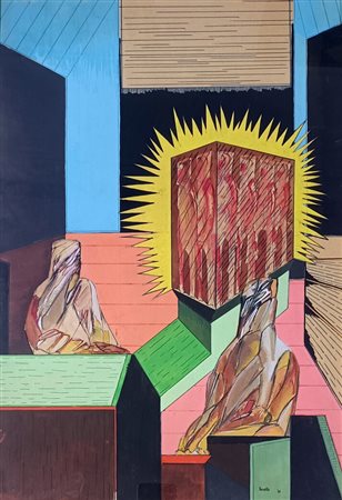 ROSSELLO MARIO Savona (Sv) 1927 Senza titolo 1969 Tecnica mista su carta...