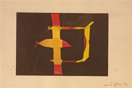 VOLPINI RENATO Napoli (Na) 1934 Senza titolo 1995 Mista su carta e collage...