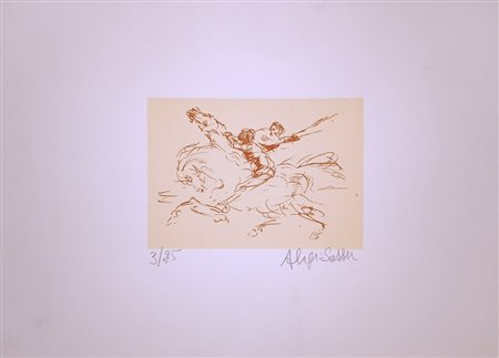 SASSU ALIGI Milano (MI) 1912 Senza titolo Litografia su carta esemplare 3/25...