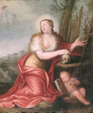 ANONIMO Anonimo (An) Maria Maddalena Penitente Olio su tela 58,00x47,00...
