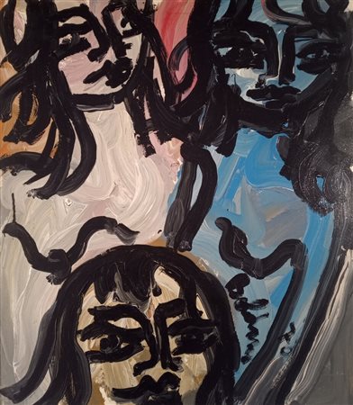 BOLDRINI GUSTAVO Venezia (Ve ) 1927 Figure di donne 1970 0lio su tela...