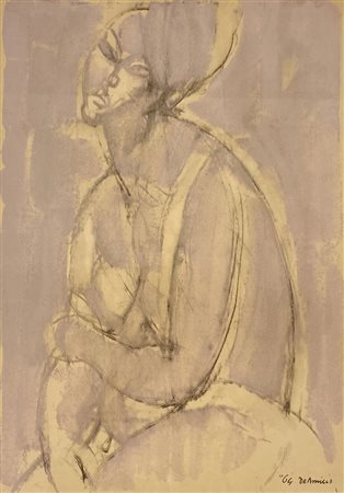 DE AMICIS CRISTOFORO Alessandria (Al) 1902 Figura 1964 Mista su carta...