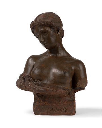 Costantino Barbella (Chieti 1852-Roma  1925)  - "Pensierosa", 1902