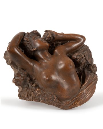 Costantino Barbella (Chieti 1852-Roma  1925)  - Donna tra le rose (prima idea per Ebbrezza), 1907