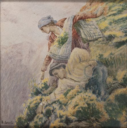 Basilio Cascella (Pescara 1860-Roma 1950)  - Raccoglitori di erbe medicinali, 1925