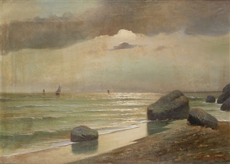 Raffaello Celommi (Firenze 1881-Roseto degli Abruzzi 1957)  - Riflessi sull'Adriatico