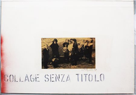 MARIO SCHIFANO, "Collage senza titolo", 1962