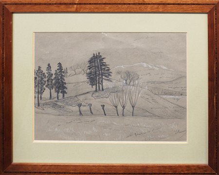 LUIGI RUSSOLO, "Bozzetto paesaggio", 1943