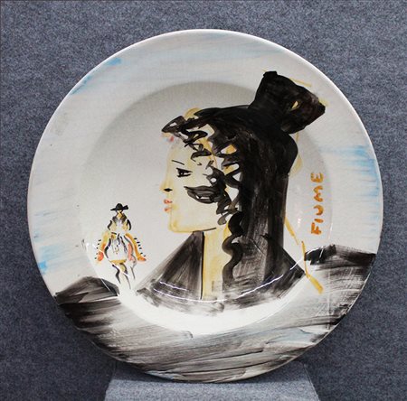 CERAMICA DI SALVATORE FIUME REALIZZATA DAL CERAMISTA ROSSICONE, "Messicano e Odalisca"