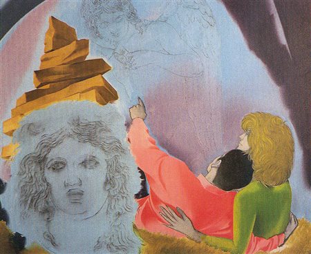 ROBERTO GIOVANNELLI Rinaldo e Armida, 1987 Olio su tela cm. 100x120 firmato...