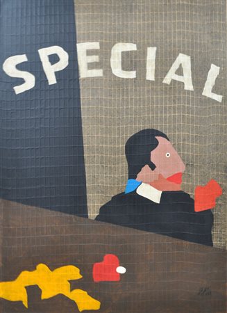 FABIO DE POLI Special, (1998) Acrilici su carta catramata intelata cm....