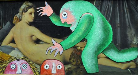 ENRICO BAJ Odalisque couchée – Baj Ingres, 1972 Multiplo su tavola – es. 4/30...