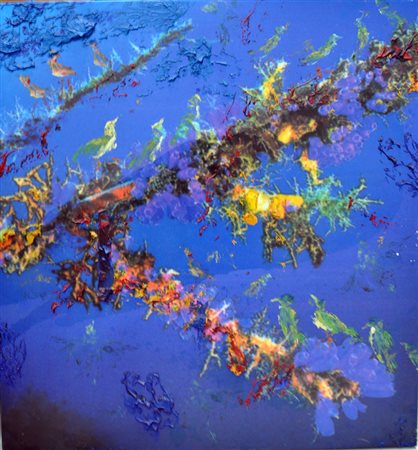 MASSIMO BARZAGLI Verdi smeraldi, 2000 Olio su tela cm. 131x120 firmato e datato