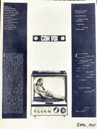 LEONARDO ROSA Con voi, 1965 Tela emulsionata – 6 copie cm. 23,5x17,5 firmata...