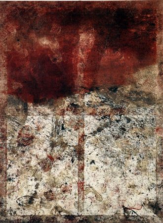 HERMANN NITSCH Salz, 1998 Olio e sangue su tela cm. 200x150 firmato e datato...