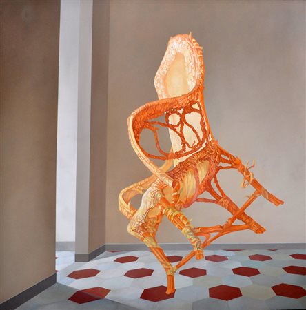 FABRIZIO CLERICI Senza titolo Olio su tavola cm. 120x120 firmato Foto presso...