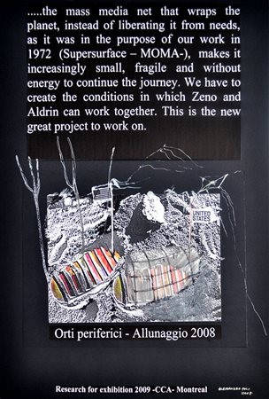 ALESSANDRO POLI Allunaggio, 2008 Fotomontaggio con ritocchi a matite colorate...