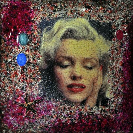 OMAR RONDA Marilyn frozen, 2008 Tecnica mista e materie plastiche cm. 30x30...