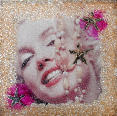 OMAR RONDA Marilyn frozen, 2008 Tecnica mista e materie plastiche cm. 30x30...