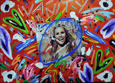 BRUNO DONZELLI Vanity Acrilici e collage su tela cm. 50x70 firmato Foto...