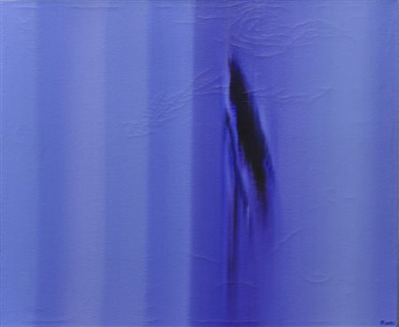 ENNIO FINZI Scale cromatiche in azzurro Olio su tela cm. 45x55 firmato Foto...