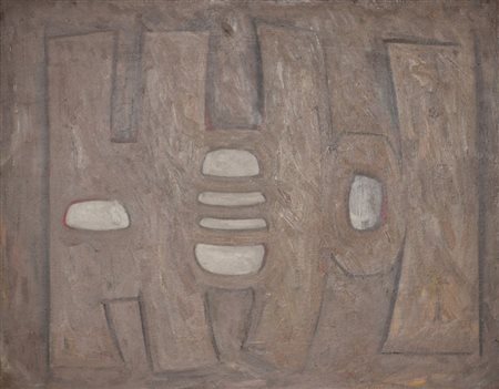 MAURO REGGIANI Composizione, 1951 Olio su tela cm. 89x114 firmato e datato...