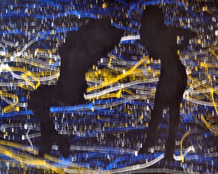 MARCO LODOLA Senza titolo Acrilico su tela cm. 100x120 firmato