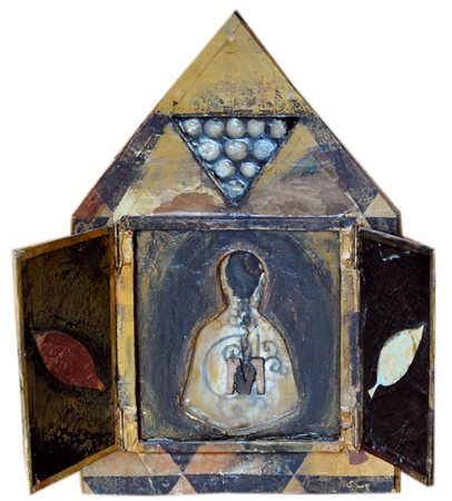 BRUNO CECCOBELLI Senza titolo, 1991 Nicchia – tecnica mista su cartone cm....