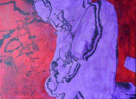 TANO FESTA Senza titolo, 1976 Acrilico su tela emulsionata cm. 56x75 firmato...