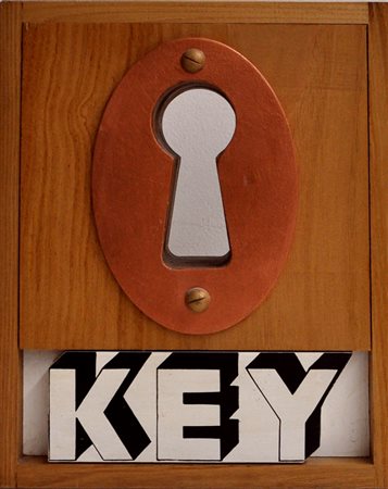 JOE TILSON Key-box, 2003 Legno dipinto cm. 41x33x12 Multiplo – es. 35/40...