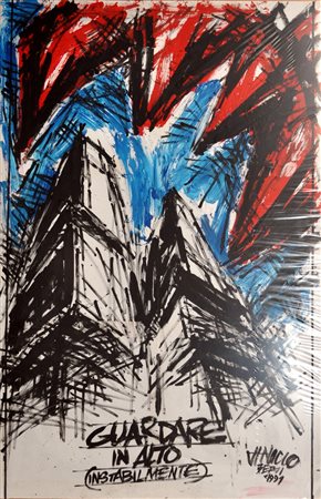 VINICIO BERTI Guardare in alto (instabilmente), 1991 Olio su tela cm. 300x200...