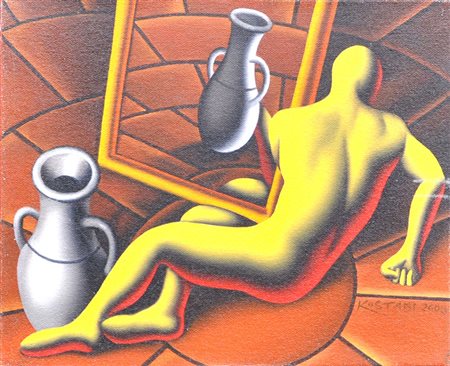 MARK KOSTABI Forsaken, 2008 Olio su tela cm. 25x30 firmato e datato Autentica...