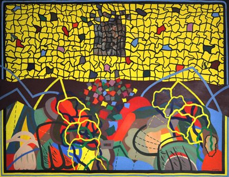 BRUNO DONZELLI Puzzle per De Chirico, 1971 Olio su tela cm. 60x80 firmato e...