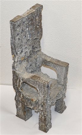 URANO PALMA Tronetto Bronzo cm. 34x12x11,5 firmato Foto autenticata dal Maestro