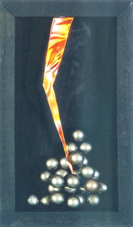 PIERGIORGIO COLOMBARA Rime in rame, 2011 Assemblaggio in teca di legno...