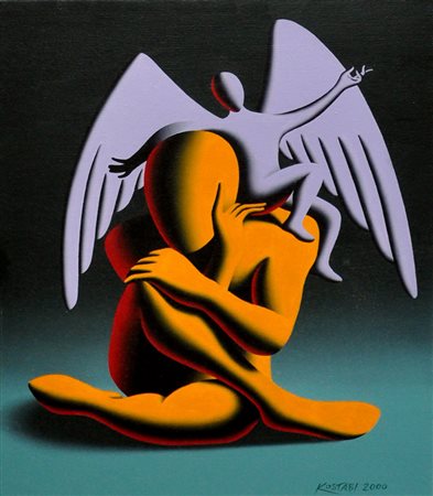 MARK KOSTABI Il gioco dell’angelo, 2000 Acrilico su tela cm. 60,5x45,5...