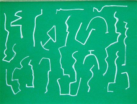 CARLA ACCARDI Verde argento, 2005 Pennarello su carta colorata cm. 24x32,7...