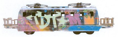 TOXIC Underground, 2003 Trenino elettrico dipinto cm. 12x42 – es. unico...
