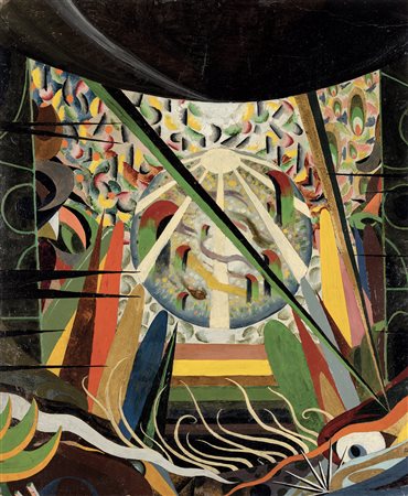Julius Evola, Visione scenografica/ Composizione Dada - Opera bifrontale, 1919-1921 circa