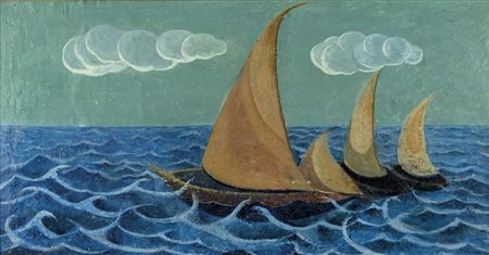 Gerardo Dottori, Vele sul mare, 1932