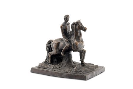 Giorgio De Chirico, Cavallo e cavaliere (Dioscuro), 1987