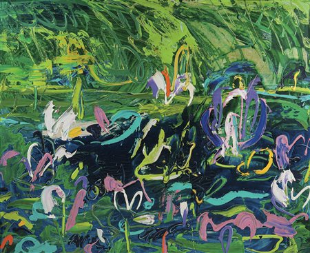 Mario Schifano, Ultimo acquatico, 1989