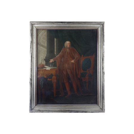  
Ritratto di gentil' uomo entro studio XVIII secolo
dipinto olio su tela 60 x 48 cm