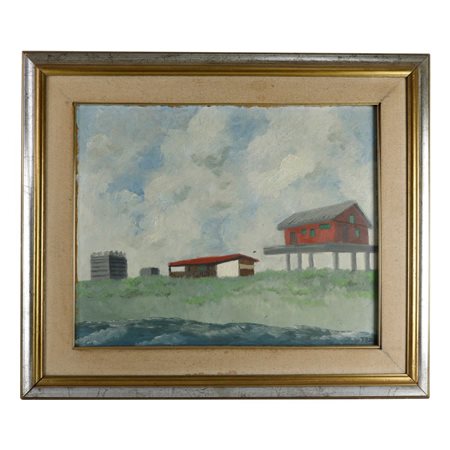  
Passoscuro la casa rossa scuola italiana metà XX secolo
dipinto ad olio su tavola 38 x 48 cm