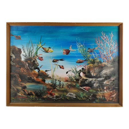  
Paesaggio marino seconda metà XX secolo
dipinto olio su tela 50 x 70 cm