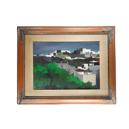 ENOTRIO PUGLIESE (Buenos Aires, 1920 - Pizzo, 1989) 
Paeseaggio calabrese 
dipinto ad olio su tela 60 x 80 cm