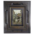 GIUSEPPE SOLENGHI (1879 - 1944) 
Lotto di 2 scorci di Milano 
dipinto ad olio su tavola 29,5 x 21 e 30 x 22 cm