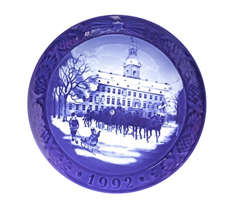 Royal Copenhagen Denmark - Piatto di Natale 1992 ''del Royal Coach''